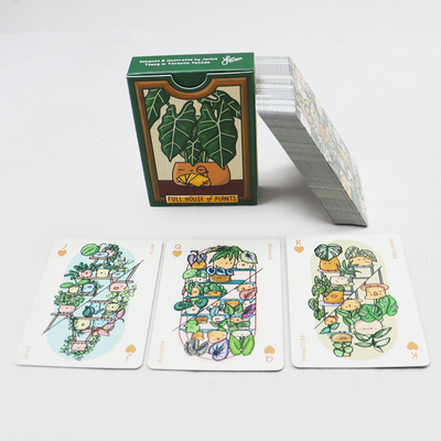Beli Disesuaikan Cetak Premium Tanaman Hijau Bermain Kartu 63x88mm Magic Playing Card online manufacture