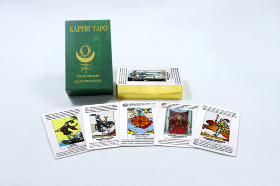 Beli Gold Edge Detail Tarot Card Printable Kartu Tarot Klasik Rusia Dengan Buku Panduan online manufacture