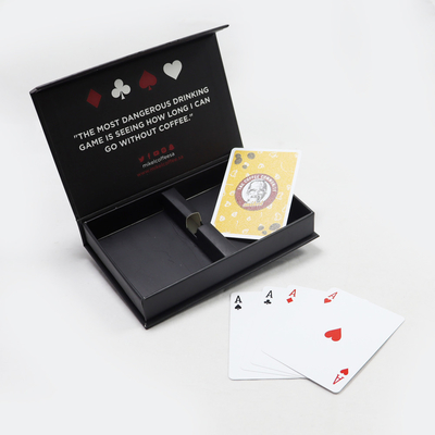 Beli CMYK/Pantone Colors Printed 2 Deck Coffee Playing Cards dengan Kotak Magnetik online manufacture
