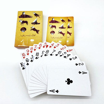 Beli Logo Khusus Bermain Kartu Poker Dalam Bahasa Arab Dengan Desain dan Laminasi Khusus online manufacture
