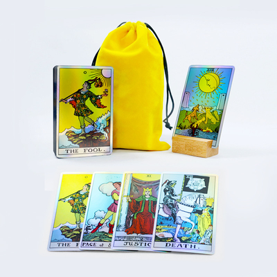 Beli PMS Disesuaikan Warna Tarot Game Card Deck Dengan Kantong Kain Item Disesuaikan Tarot Card online manufacture