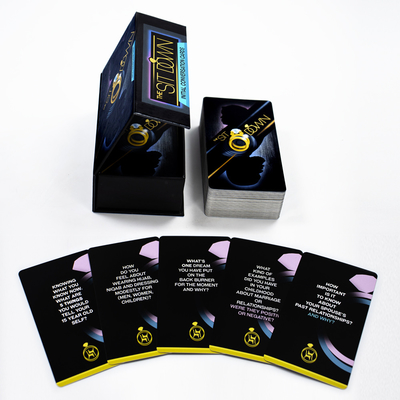 Beli Malam mabuk pasangan kartu permainan Custom dicetak Percakapan kartu Starters Fun Kartu permainan standar online manufacture