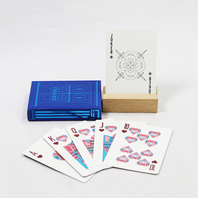 Beli Kartu Poker Kertas Hati Hitam Jerman Dicetak Kartu Remi Stamping Emas Biru Nasional yang Disesuaikan online manufacture