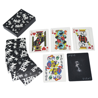 Beli Custom Printed 310gsm Black Core Playing Cards Perlengkapan Kasino Untuk Permainan Poker online manufacture