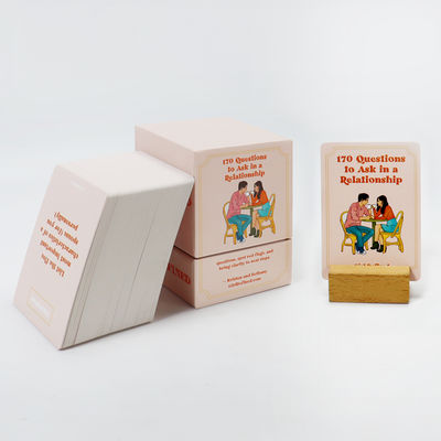 Beli Desain logo bordir 3D khusus Penegasan Positif Flash Card Deck untuk pemain kartu keuangan dewasa online manufacture