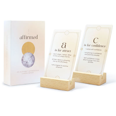 Beli Custom Eco-friendly Gold Edge Affirmation Cards for Women Positive Daily Affirmations Game Deck Manufaktur online manufacture