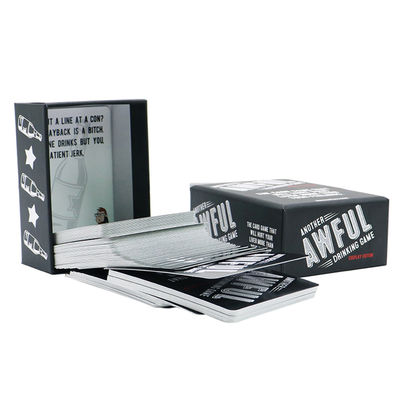 Beli Varnishing Print Drinking Game Question Cards Deck Custom Printing Drinking Truth or Dare Card Game for Adult with Box Printing Service online manufacture