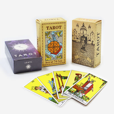 Beli Kartu Tarot Kualitas Premium Cetak Kustom dengan Cetak Offset 4 Warna CMYK untuk Ramalan dan Hiburan online manufacture