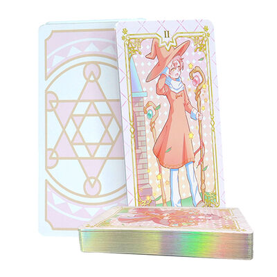 Beli Kartu Tarot Tepi Holografik yang Disesuaikan dengan Pencetakan Offset 4 Warna CMYK dan Desain Elegan online manufacture