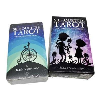 Beli 70*120mm Kartu Tarot yang Dapat Dicetak, tekstur linen Halloween Oracle Cards online manufacture