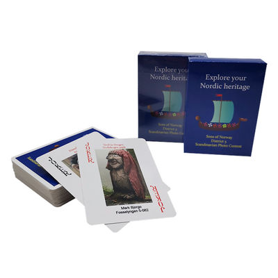Beli Kartu Bermain Kustom Warna CMYK Dengan Beberapa Foto Finishing Sudut Bulat online manufacture