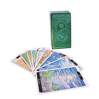 Beli Kartu Tarot 100x150mm Dengan Kartu Bermain Matt Golden Foil Warna Hijau online manufacture