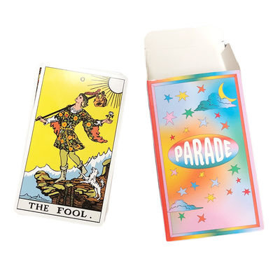 Beli Kartu Tarot Kustom yang Dapat Dicetak Pelangi Warna-warni Halus online manufacture