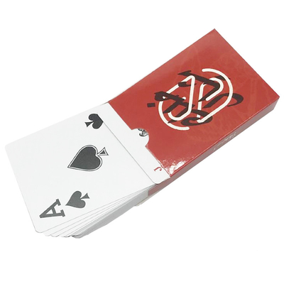 Kartu Bermain Plastik Tahan Air Glossy Logo kustom penuh warna