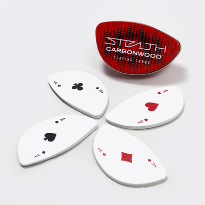 Disesuaikan Pencetakan Kartu Main Dek Kotak Timah Kemasan Daun berbentuk khusus Kartu Poker