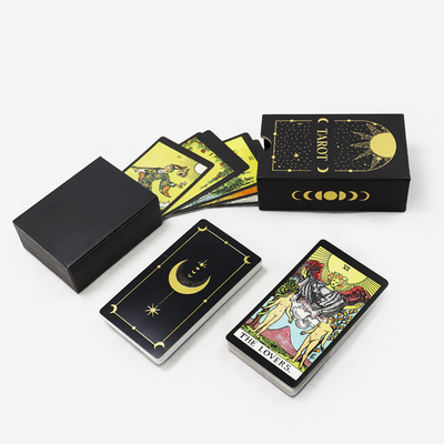 Custom Printing Original Matahari Hitam Tarot Kartu Diterbitkan Membuat Rusia Rider Mewah