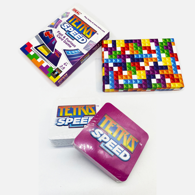 Desain Custom Tetris Speed Game Card Solitaire Berwarna Kartu Pendidikan Untuk Anak-anak