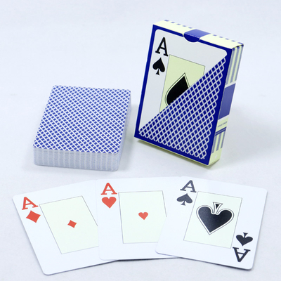 Custom 100% waterproof plastik kartu bermain poker dengan indeks Jumbo dan CMYK cetak