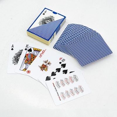 100% Plastik Poker Decks Game Waterproof Custom awet Bisa dicuci Kartu bermain langsung