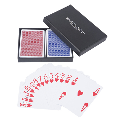 Disesuaikan Plastik Lempar Kartu Poker Waterproof Cetak Kartu Permainan PVC tahan lama 63x88mm