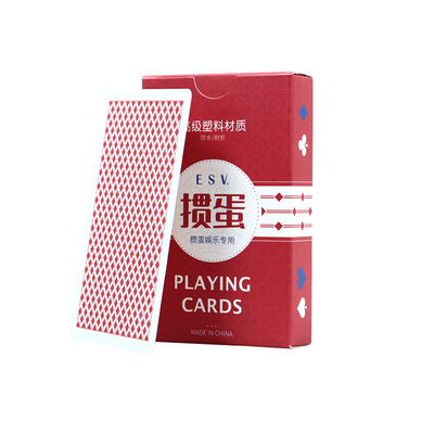 Desain kustom Front And Back Printing PVC Waterproof Playing Cards Untuk Gaming yang awet