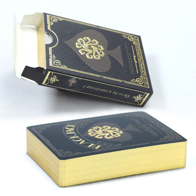 Pesan Custom Gold Foil Kartu Mainan Mewah Untuk Game Play Poker Set Item Kartu
