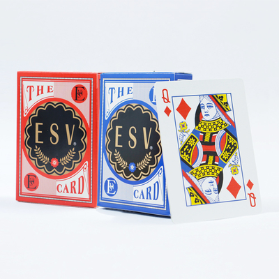 Rekreasi 63mmx88mm Normal Jerman Black Core Custom Printed Playing Cards Dengan Chip