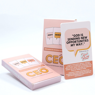 Custom Printed Inspirational Affirmation Cards For Women Laminasi Lumahing Finishing