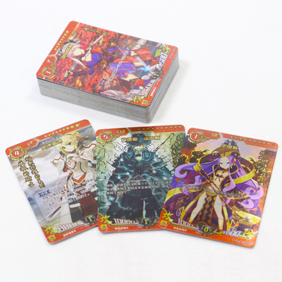 Glossy Lacquered Custom Bahasa Inggris Perancis Spanyol Bahasa Jepang Pokemon Game Kartu