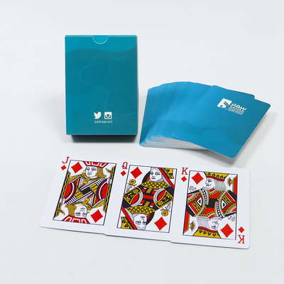100% PVC Bridge Playing Card Printed Washable Plastic Deck Dengan UV Surface Finishing