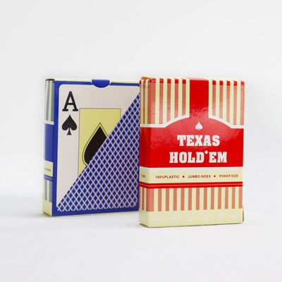 Perlengkapan Kasino Custom Printed Kuwait Plastic Playing Cards Set Untuk Permainan Hiburan