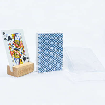 Custom 100% waterproof plastik kartu bermain poker dengan silver edge foil 63x88mm