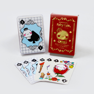Custom Edisi Terbatas Iklan Poker Deck Dengan Kotak Plastik Transparan Diproduksi