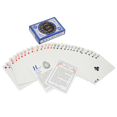 Logo Disesuaikan Cetak Kasino Kelas Jerman Inti Hitam Tekstur Kertas Poker Game Deck