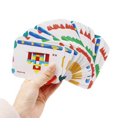 Permainan Pendidikan Anak-anak Flash Card Custom Printed Dengan Grafis Berwarna-warni