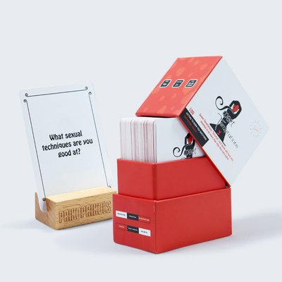 Custom Size CMYK Color Printing Sweet Couple Date Question Game Card Dengan Pandora Design