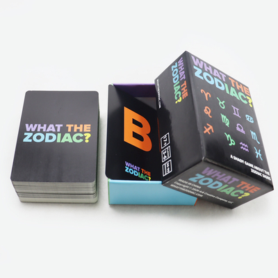 Waterproof Custom Party Adult Drinking Game Cards Dengan Tutup Dan Base Jumlah Kartu 54