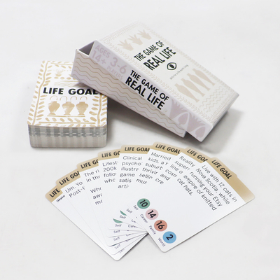 Custom Daily Positive Real Life Cards Pertanyaan Petunjuk Pabrik Pencetakan Kartu Penegasan Personnalis Kartu Game Untuk Dewasa