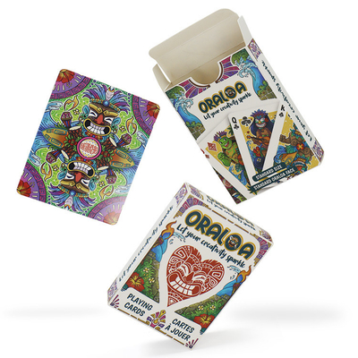Glossy Wooden Art Paper Customisable Wedding Favour Playing Cards With Personalized Poker Logo Koleksi Kertas Khusus