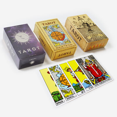 Kartu Tarot yang dapat dicetak dengan kertas inti hitam 310gsm dan panduan termasuk