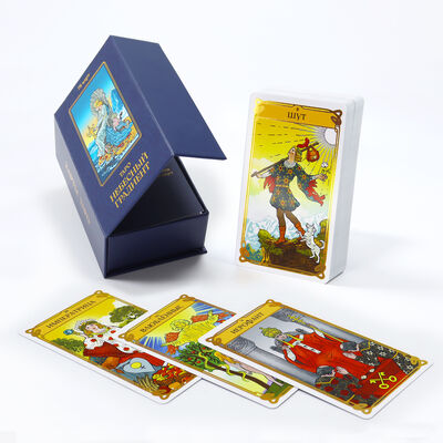Kartu Tarot dan Kartu Oracle Kualitas Tinggi Cetak Kustom dengan Buku Panduan dalam Kotak Magnetik