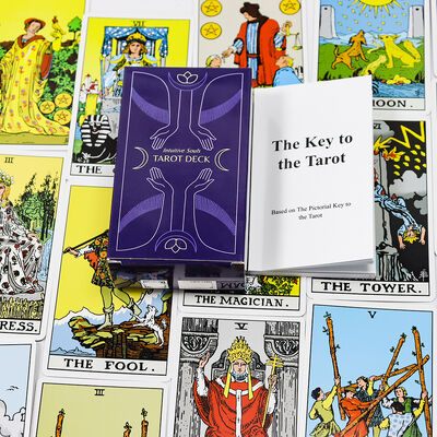 Kartu Tarot Ukuran Kustom Ramah Lingkungan Tahan Lama Dapat Dicetak Grosir untuk Pemula dan Profesional