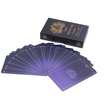 Ukuran Custom Gold Foil ramah lingkungan Tarot Card Printable dengan Desain Pribadi
