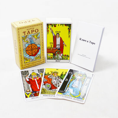 Kartu Tarot Desain Kustom dengan Pencetakan Offset 4 Warna CMYK dan Buku Panduan Termasuk