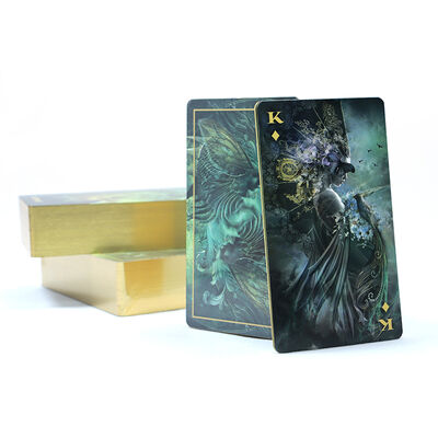 Kartu Tarot Desain Kustom dengan Kertas Black Core 310gsm dan Buku Panduan Termasuk