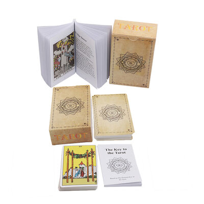 Kartu Tarot Desain Kustom dengan Kertas Berlapis 300gsm dan Buku Panduan Termasuk