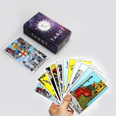 Kartu Tarot Cetak Kustom dengan Buku Panduan - Kertas Inti Hitam 310gsm & Ukuran yang Disesuaikan