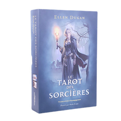 Linen Oracle Tarot Card, PMS Colors mencetak kartu oracle Dengan Buku Manual