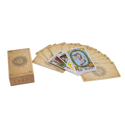 Kartu Tarot Mini Cetak Kustom Dengan permukaan Buku Panduan Varnish
