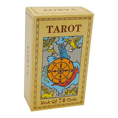 Kartu Tarot Deck Cetak Foil Emas 57x87mm Laminasi Matte